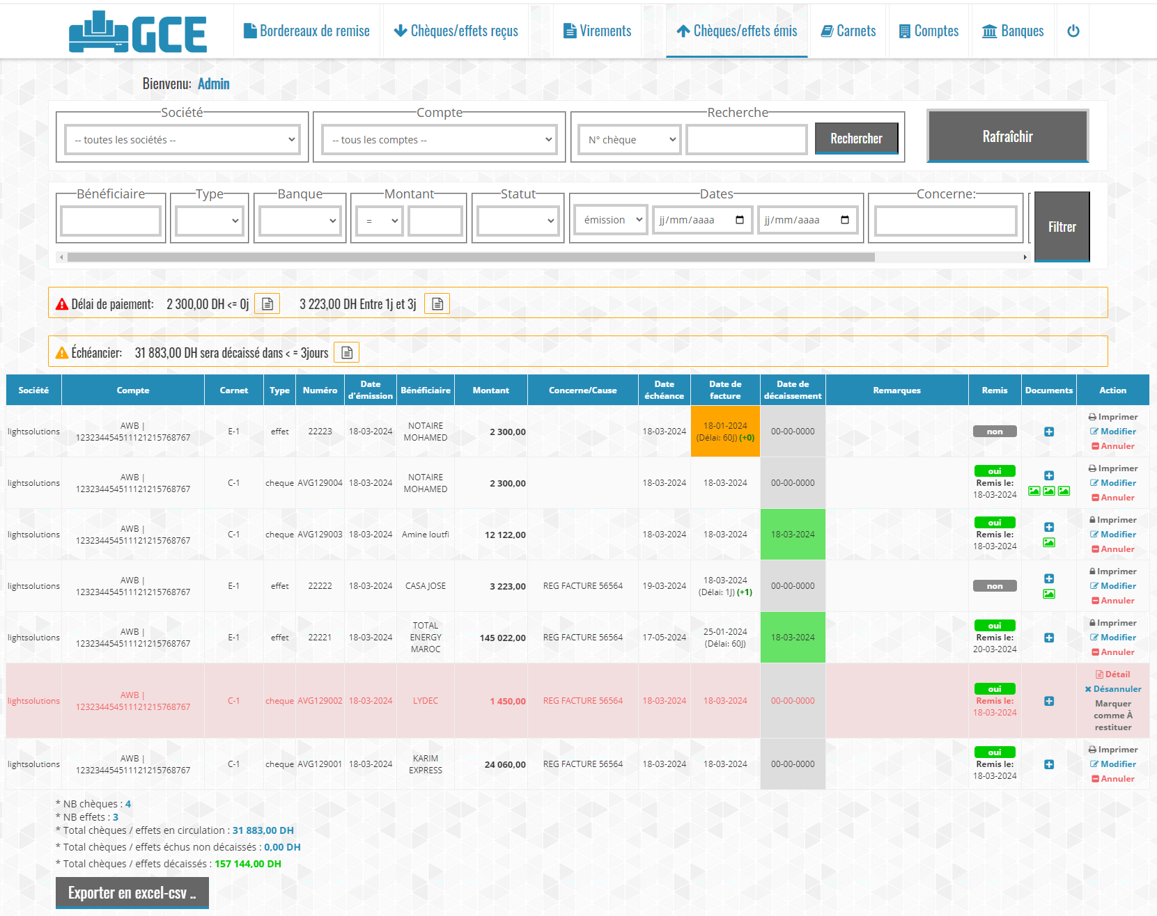 impression chéques et effets maroc